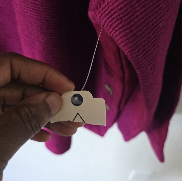 St John Bay Sweater Women 2X Plus Red Side Buttons Knit Long Sleeve N… - Picture 7 of 15